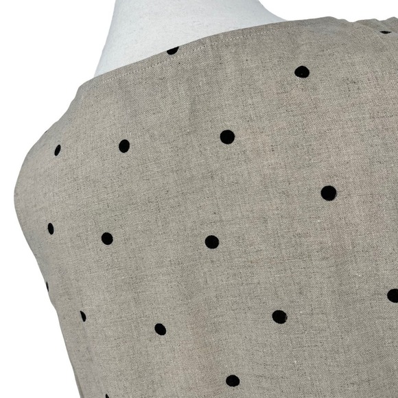 Vintage 90’s Requirements Maxi Dress Linen Blend Polka Dot Small - Picture 7 of 10